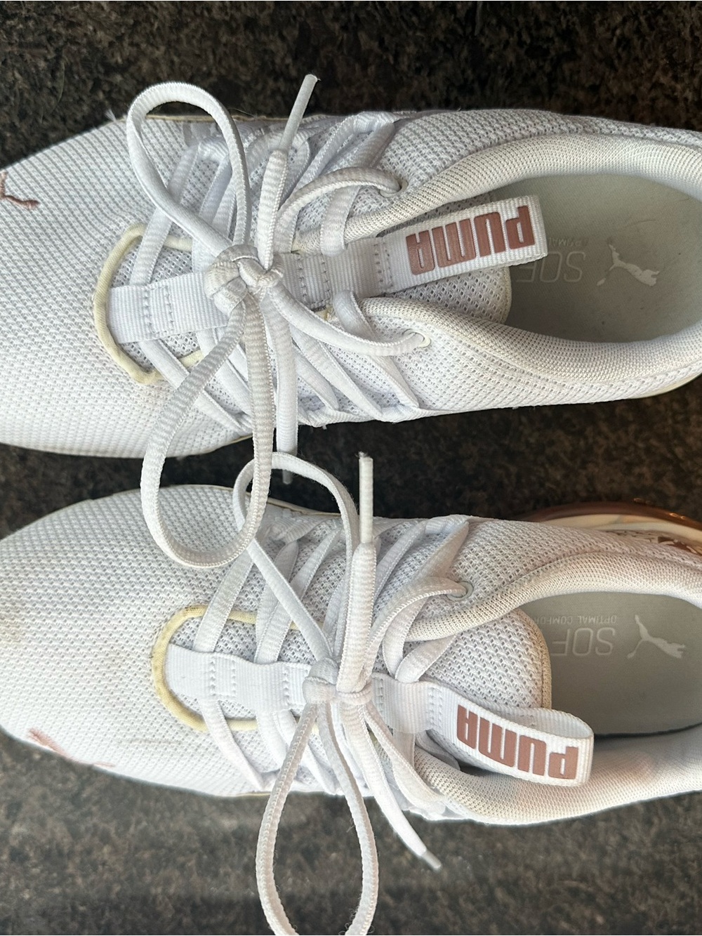Puma White SoftFoam+ Mesh Sneakers